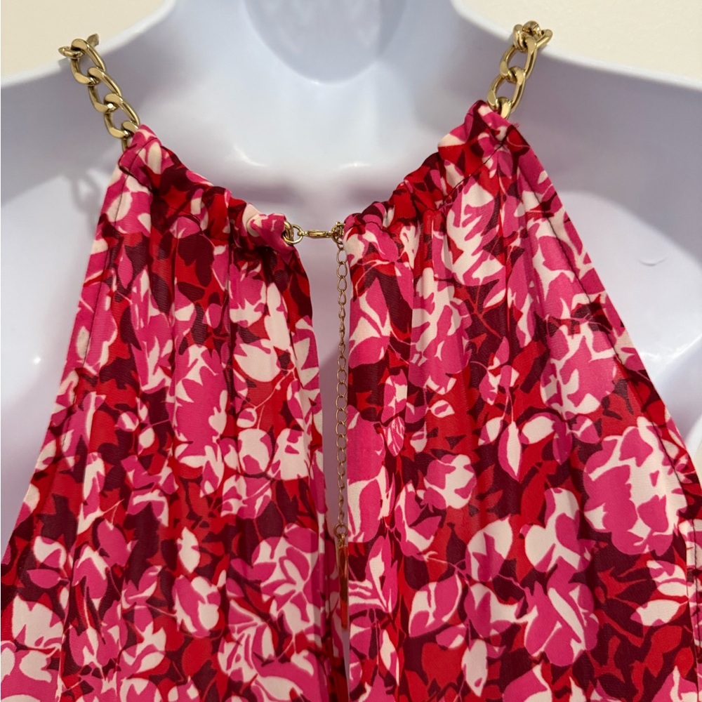 Michael Kors Pink and Red Floral Tunic - Picture 5 of 6